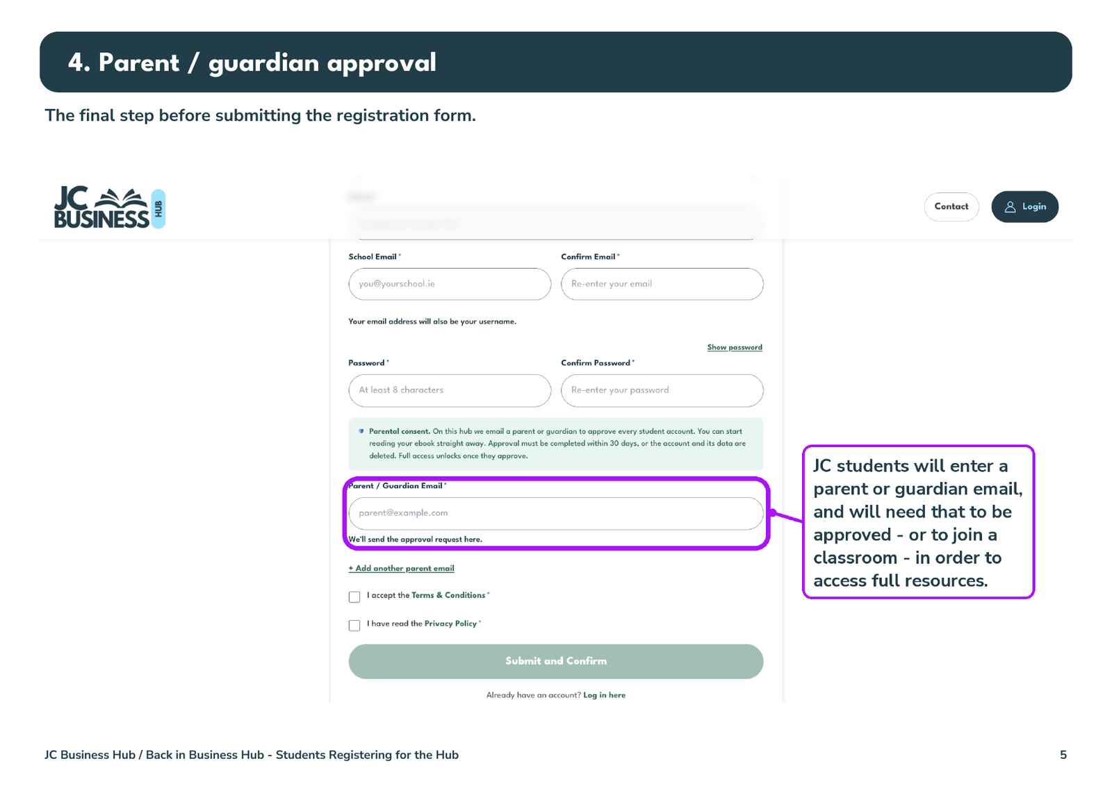 Parent or guardian approval