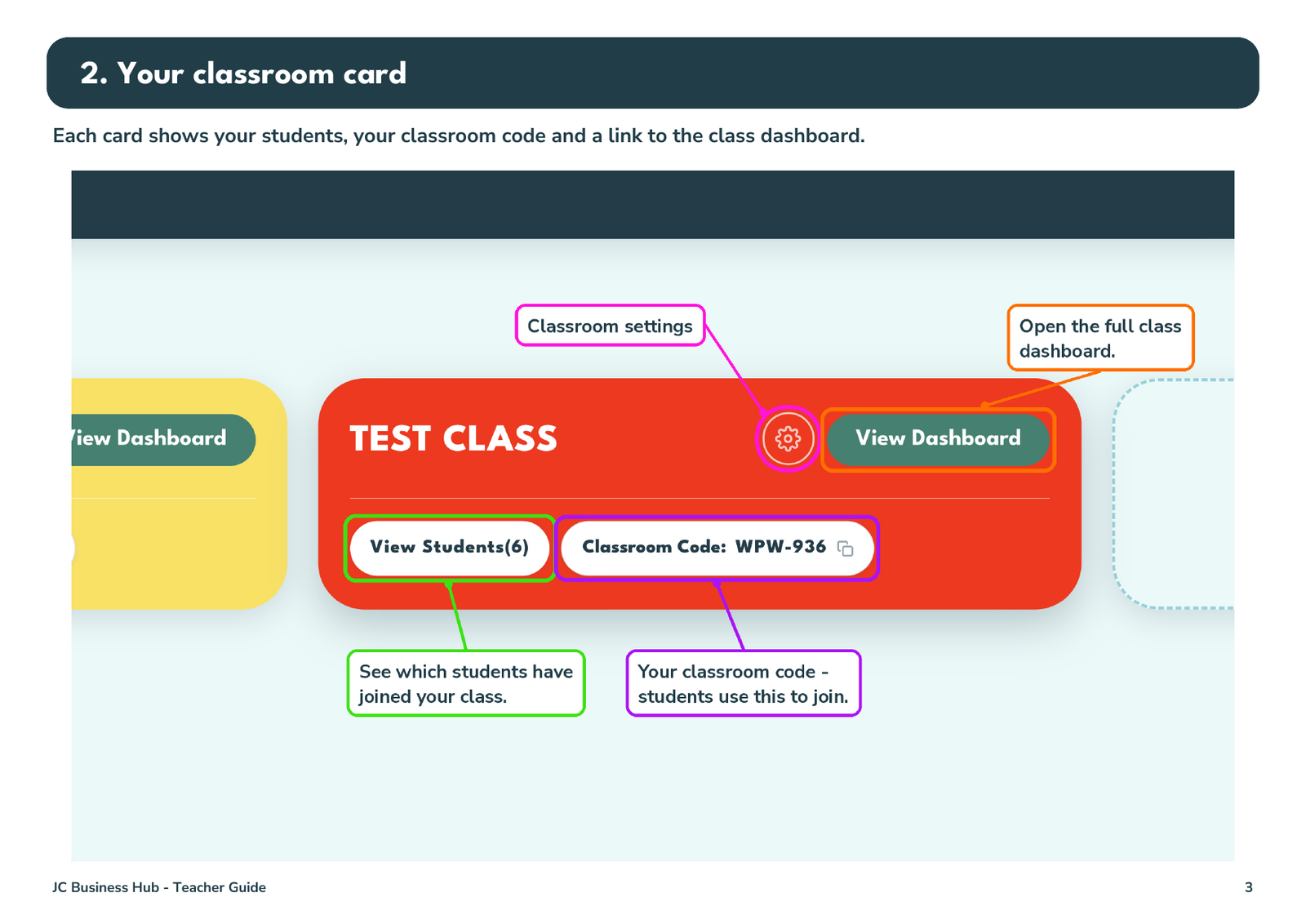 The classroom card
